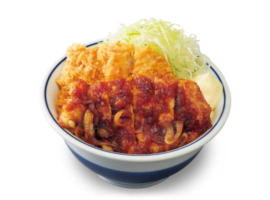 Bol de steak de porc Tonteki et poulet Katsu