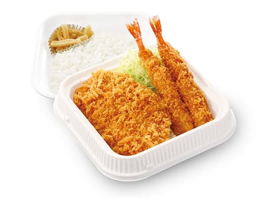 Bento d'écrevisses frites & Tonkatsu d'échine de porc