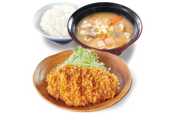 Menu soupe de porc Tonjiru (avec escalope de porc)