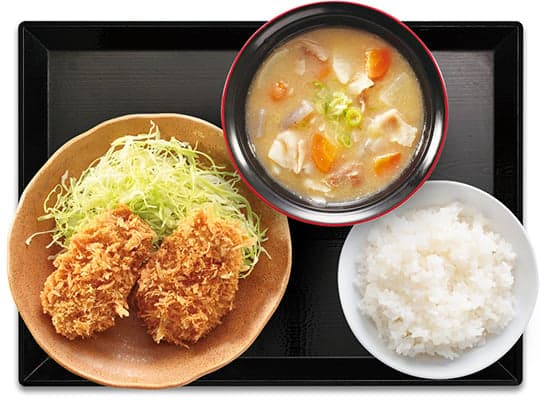 Menu soupe de porc Tonjiru (avec filet de porc pané)