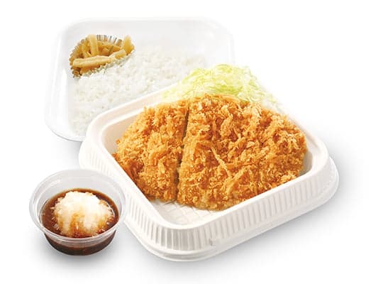 Bento pork katsu au radis daikon râpé
