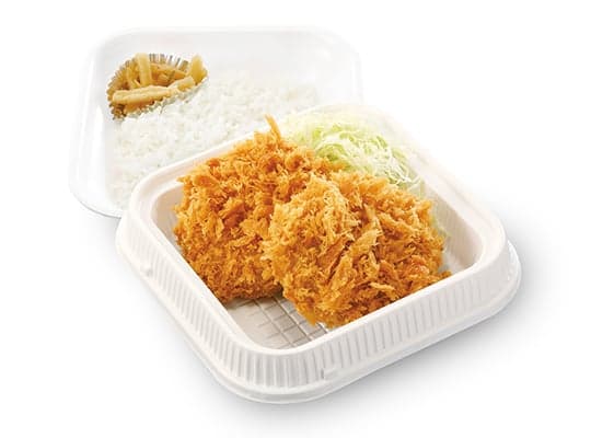Bento menchi katsu (croquette de viande hachée)