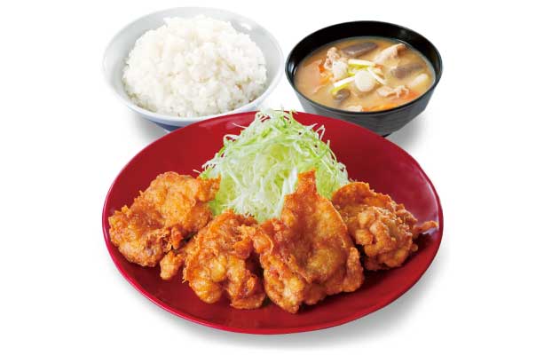 Menu poulet frit japonais (Karaage)