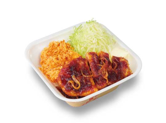 Bento bol de steak de porc (Tonteki) et poulet pané katsu