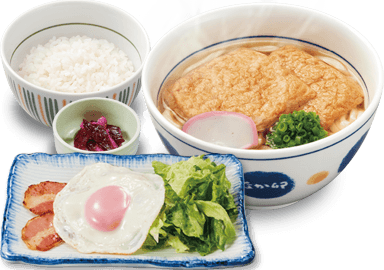 Kitsune Udon, Speck und Ei mit Reis (Klein)