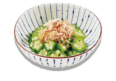 Okra mit Bonitoflocken