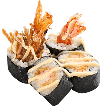 Jumbo Shrimp Tempura Roll with Special Mayo Sauce