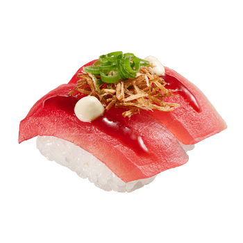 Mala-Style Tuna topped with Fried Green Onions