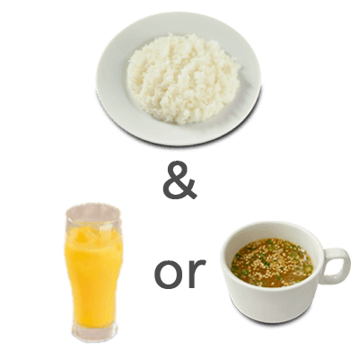 ライス&ドリンクセット(ドリンクはスープに変更可)