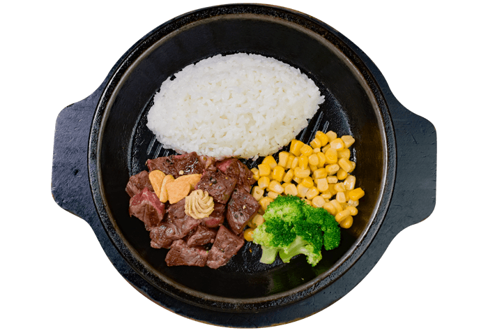 赤身ステーキプレート(ライス大盛り無料)