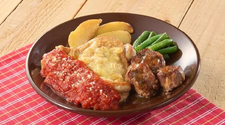 若鶏のグリル トマトソース&ヒレコロステーキ