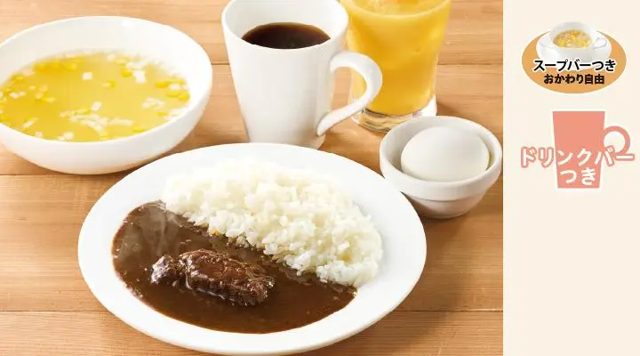 ちいさなビーフライスカレー&ゆで卵モーニング