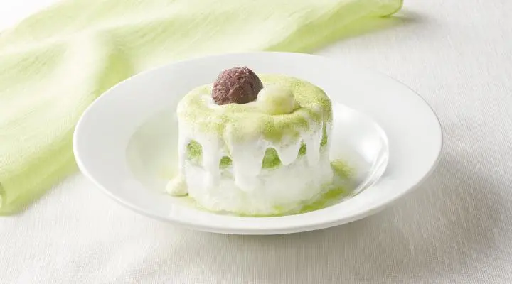 純氷ドルチェ”淡雪” (ミニサイズ)西尾のお抹茶と十勝あずきのショートケーキ氷