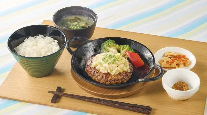 アンガスビーフ100% 旨塩ねぎだれのハンバーグ膳