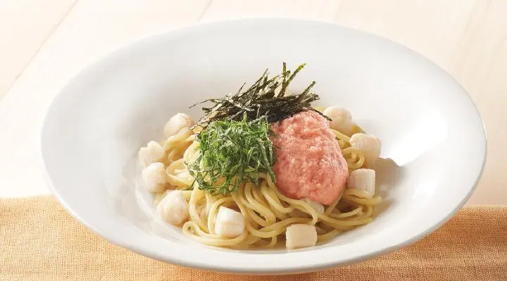 たらこと小柱のパスタ