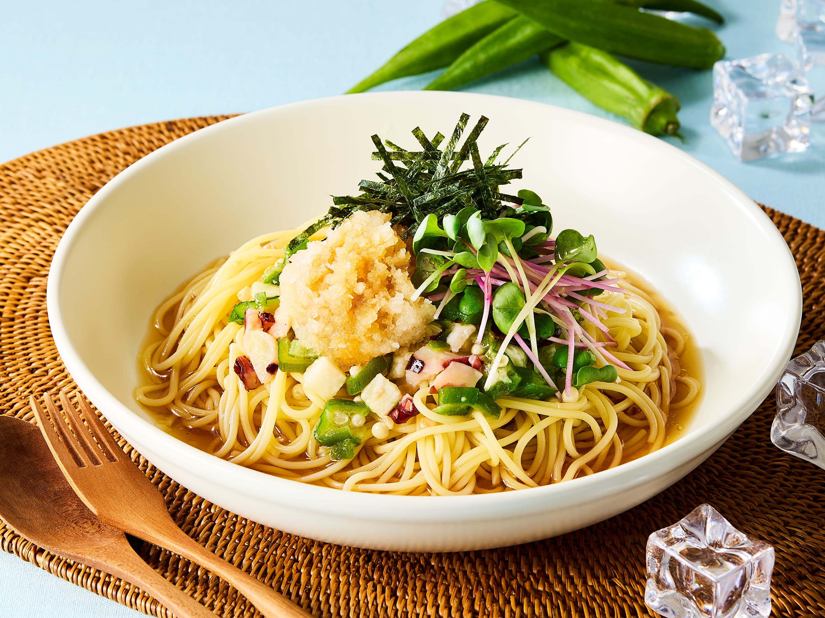 冷製 タコと長芋のさっぱりおろし和風