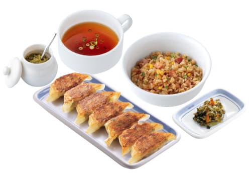 7-Piece Gyoza Set Meal (with Half Fried Rice)