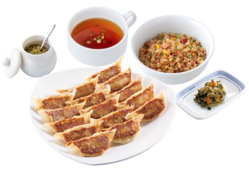 15 Gyoza Set (with Half Fried Rice)