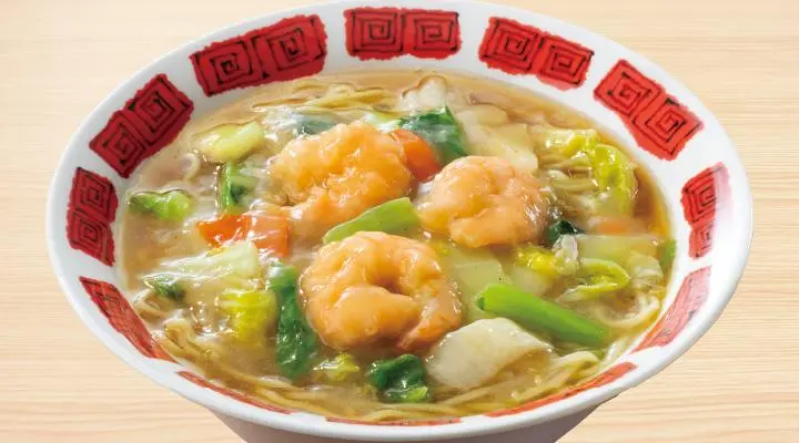 海老と白菜のあんかけ麺