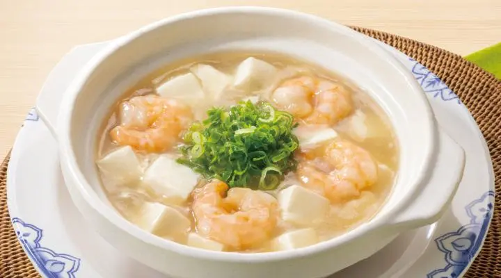 ぷりぷり海老と豆腐の旨塩煮