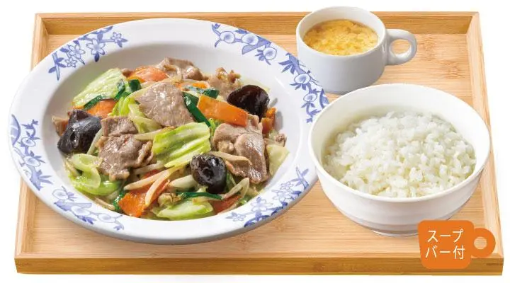 肉野菜炒めごはんセット