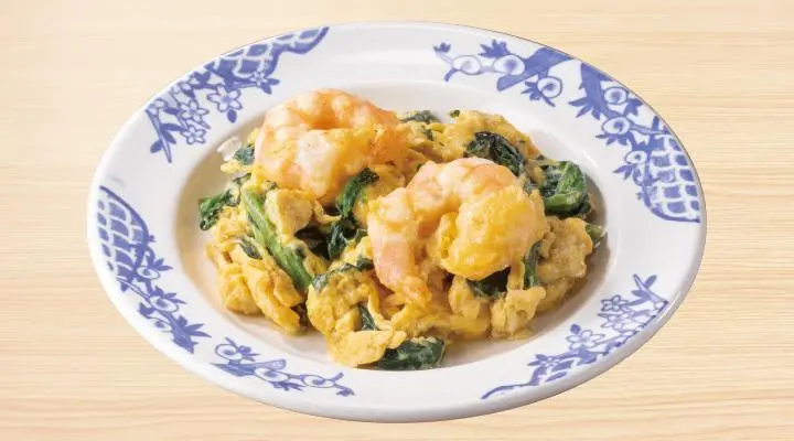 えび玉ほうれん草炒め(小皿)