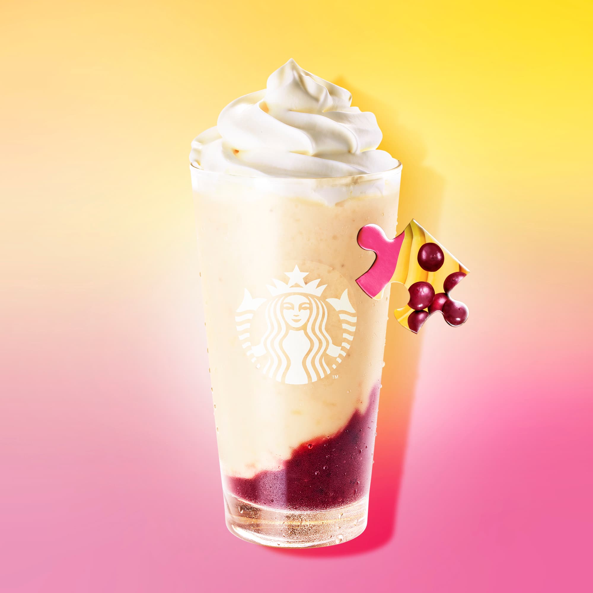 My フルーツ³ フラペチーノ® バナナマンゴー&アサイーベリー