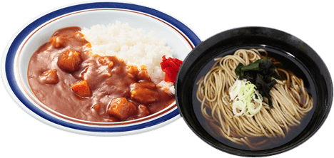 Curry Rice Set with Kake Soba (or Udon)