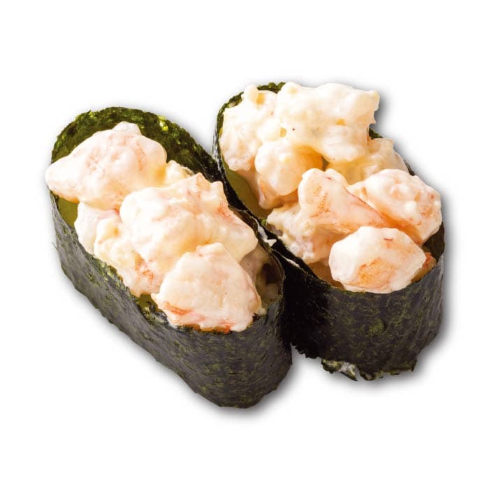 ซูชิเรือรบกุ้งมายองเนส