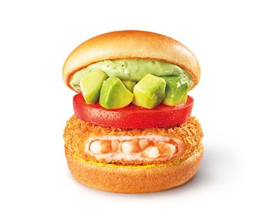 アボカド海老カツバーガー ~国産バジルマヨ~