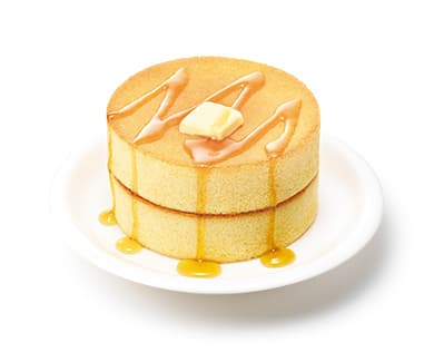【イートイン・時間限定】ダブル ふんわりスフレパンケーキ<メープルシロップ>