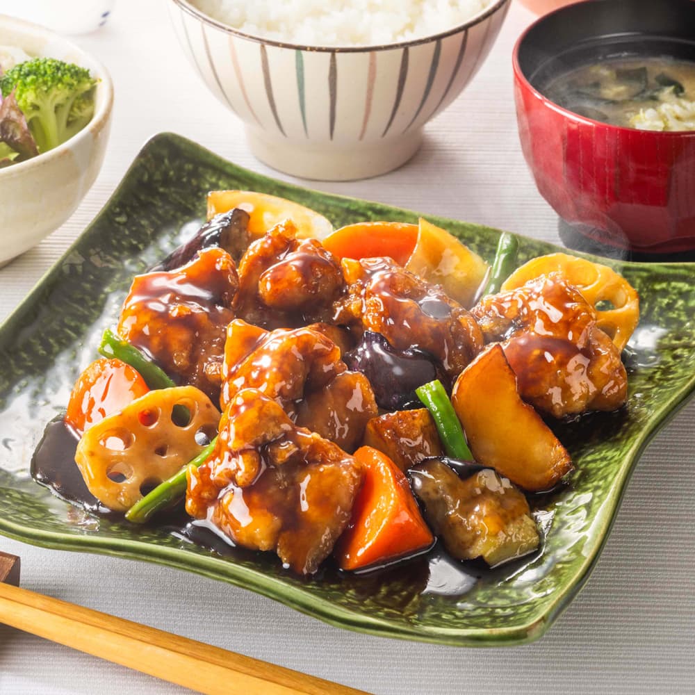 <Extra Side Dish Portion> Chicken and Vegetables with Sweet and Sour Black Vinegar Sauce