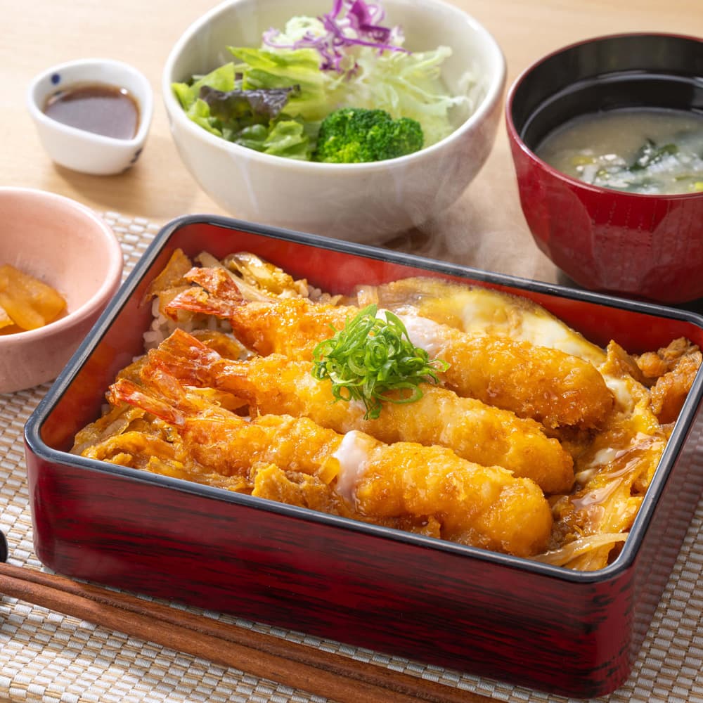 Deep-fried Shrimp and Egg Rice Box