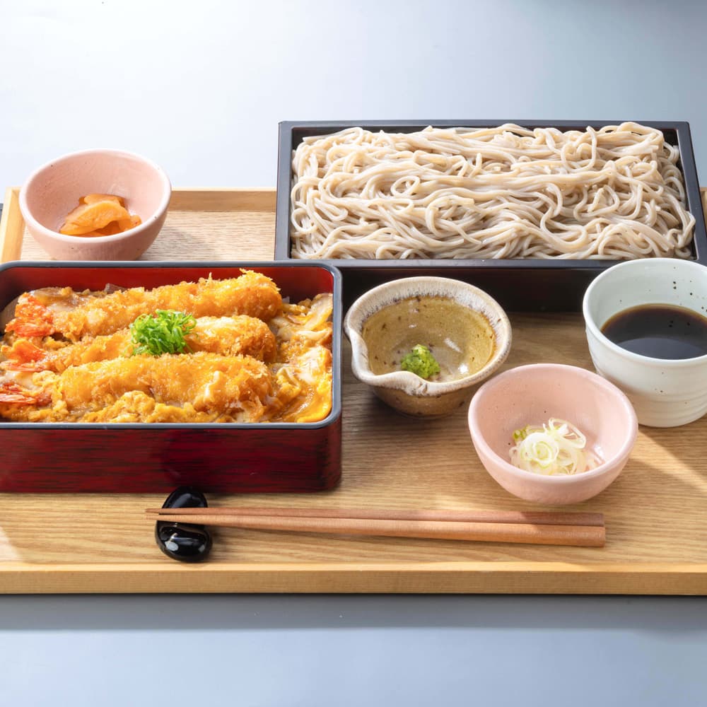 Simmered Shrimp and Egg Rice Box and Noodles Set