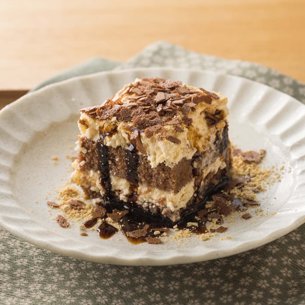 Ootoya Tiramisu with Black Sugar Syrup & Kinako