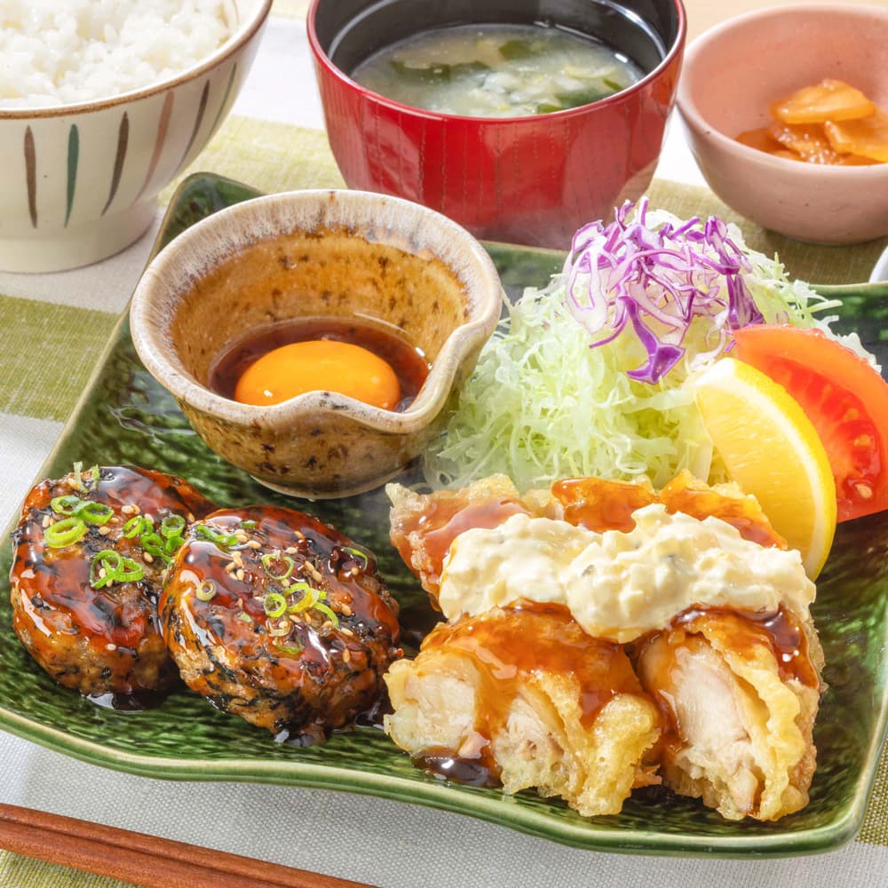 Ootoya-Style Chicken Nanban and Chicken Meatballs with Hijiki
