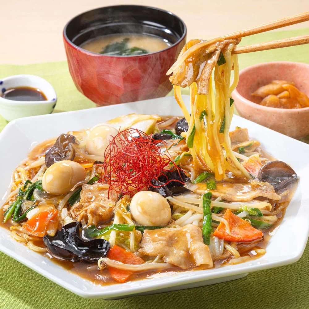 Dashi-Scented Ootoya-Style Sanma Ankake Fried Noodles