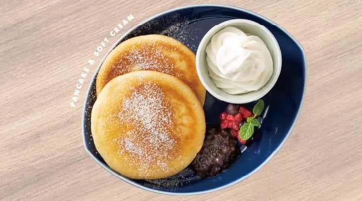 パンケーキ北海道濃厚ソフトクリーム