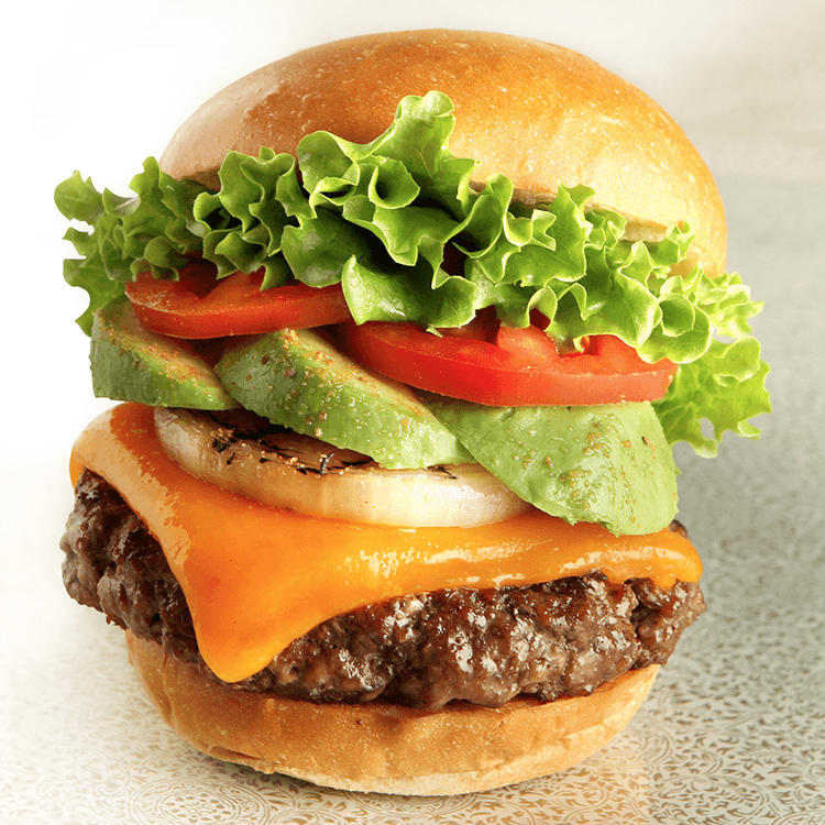 Thick-Cut Cheese Avocado Burger