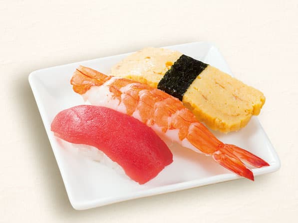 ちびっこ三貫握り(わさびぬき)