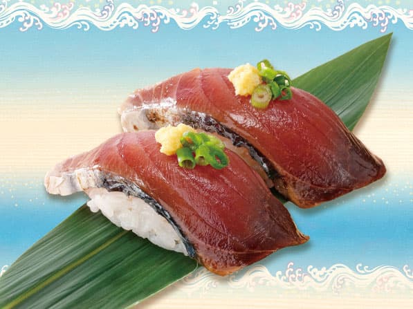 「焼津産」かつおのたたき握り