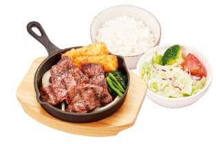 みすじカットステーキ朝定食