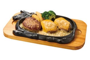 炙りチーズ大俵ハンバーグ&手ごねハンバーグ100g