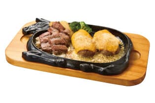 炙りチーズ大俵ハンバーグ&カットステーキ80g