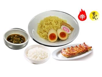 Tsukemen, Pan-Fried Gyoza & Half-Rice Set