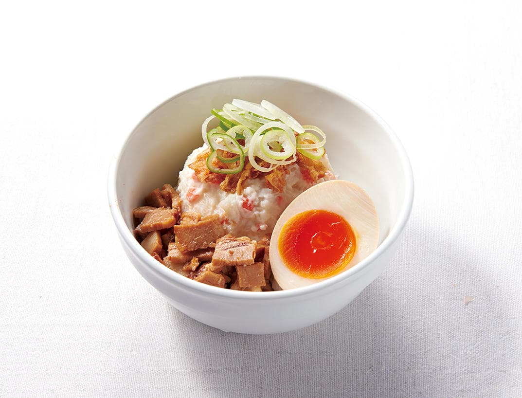 Potato Salad topped with Chashu Pork