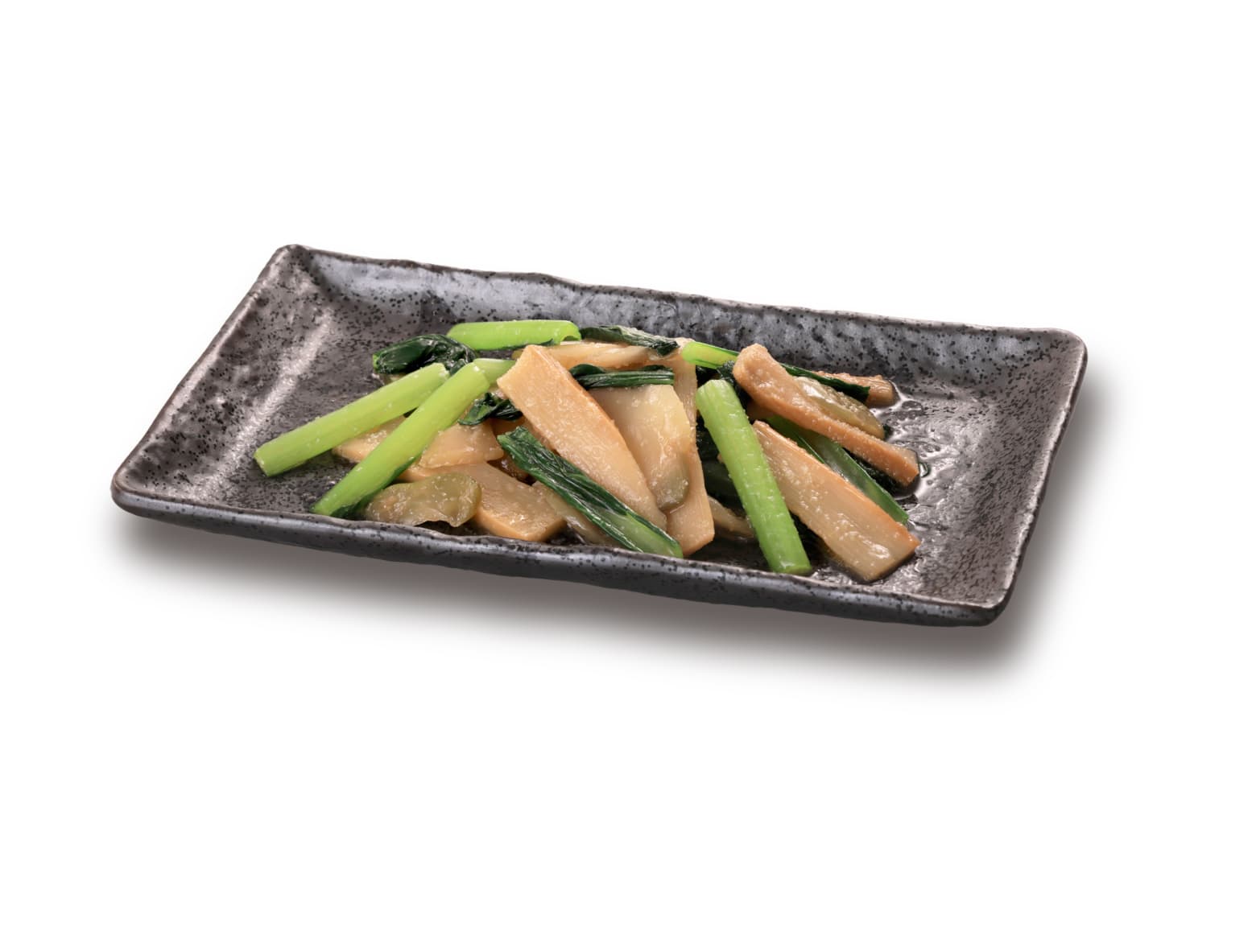 Stir-fried Bamboo Shoots, Zha Cai, and Leafy Greens