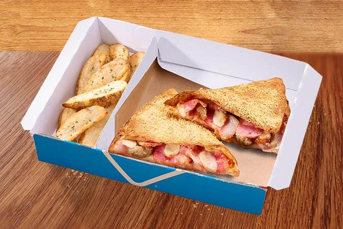 クリスピッツァバーガー ガーリックベーコンチーズ(サイド付き)