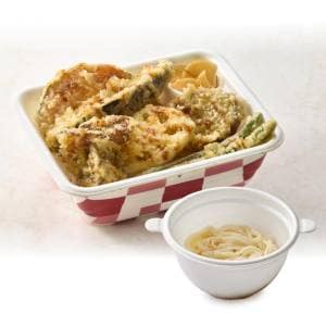 Formule Bento Tempura de Légumes sur Bol de Riz (avec Petit Udon Froid)