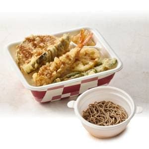 Formule Bento Tempura Donburi Crevettes & Légumes (avec Petit Yabu Soba Froid)